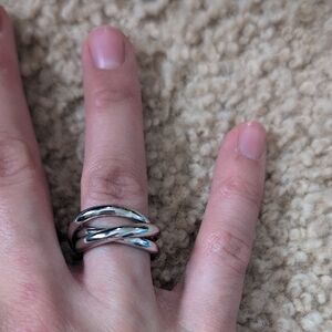 s925 13-14 stacking interlock rings